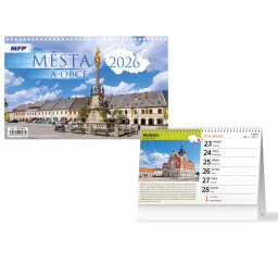 kalendář 2026 stolní Města...