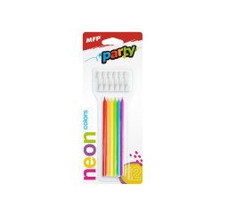 dortové svíčky neon 12ks...