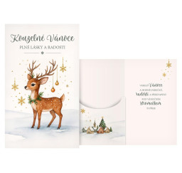 vánoční přání s klopou na...