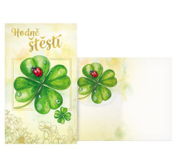 přání srdečné s klopou na...