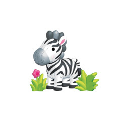 3D Sticker Model ZOO Zebra...
