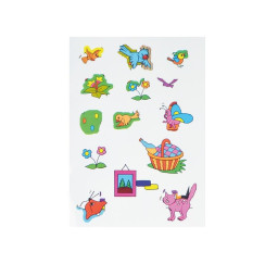 omalovánky se samolepkami...