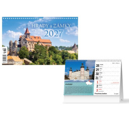 kalendář 2027 stolní Hrady...