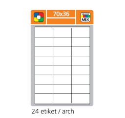 Etikety 70 x 36 mm bílé...