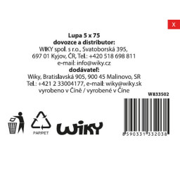 Lupa 5 x průměr 75 mm...